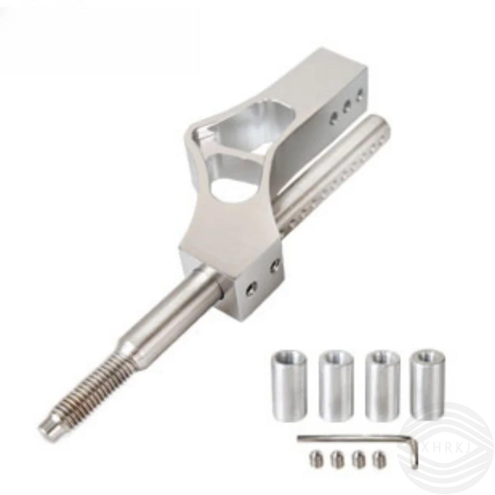 With 4 Adapter Adjustable Height New Adjustable Height Car Shift Knob Extender Aluminum Lever Single Bend Shifter Extension