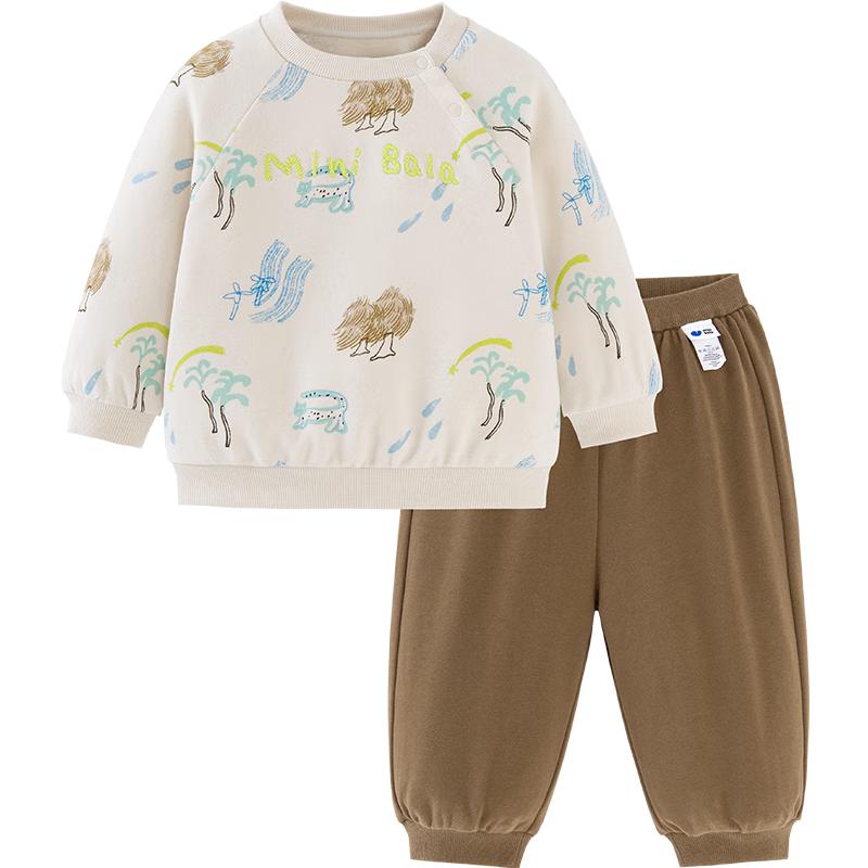 Minibala Unisex Baby & Kids Long Sleeve Sweatshirt & Sweatpants Set 80