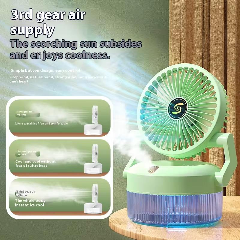 Household Refrigeration Desktop Air Cooler Charging USB Office Water Cooling Gas Humidification Spray Fan