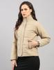 Monte Carlo Women's Regular Fit Self Design Stand Collar Full Sleeve Jacket