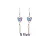 Silver Needle Gradient Butterfly Rhinestone & Pearl Earrings: Sweet, Cool, Versatile Studs for Women with Unique Style.
