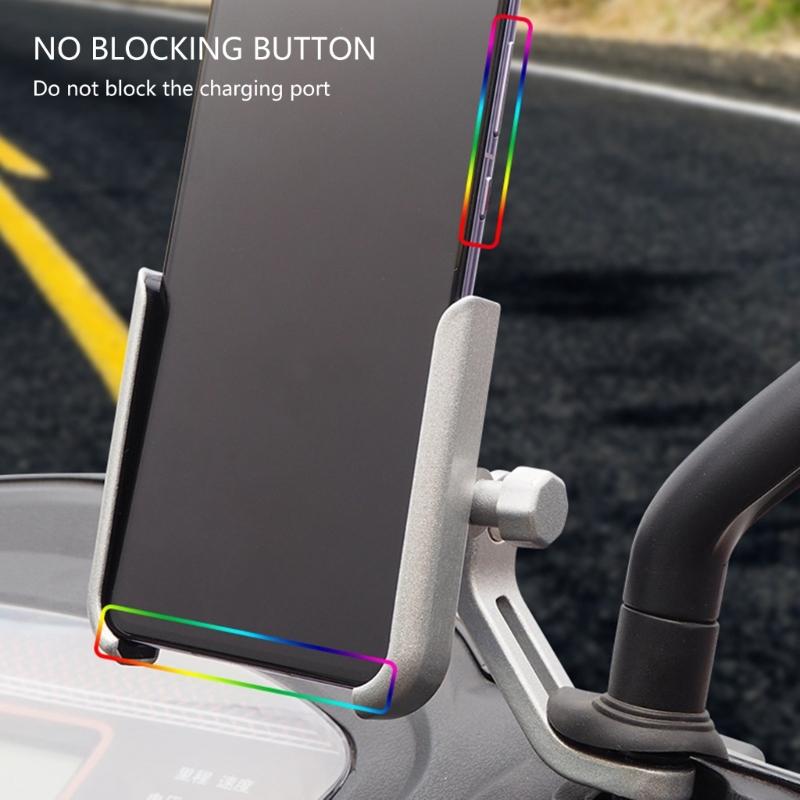 Aluminum Phone Holder With Secure Locking Mechanism 360 Adjustable Vibration Proof Designs Rack for Motorcycle Bike