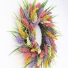 Realistic Simulated Wheat Wreath Fall Harvest Festival Wreath For Front Door Mantels Porch Garden Display And Thanksgiving Party Centerpieces