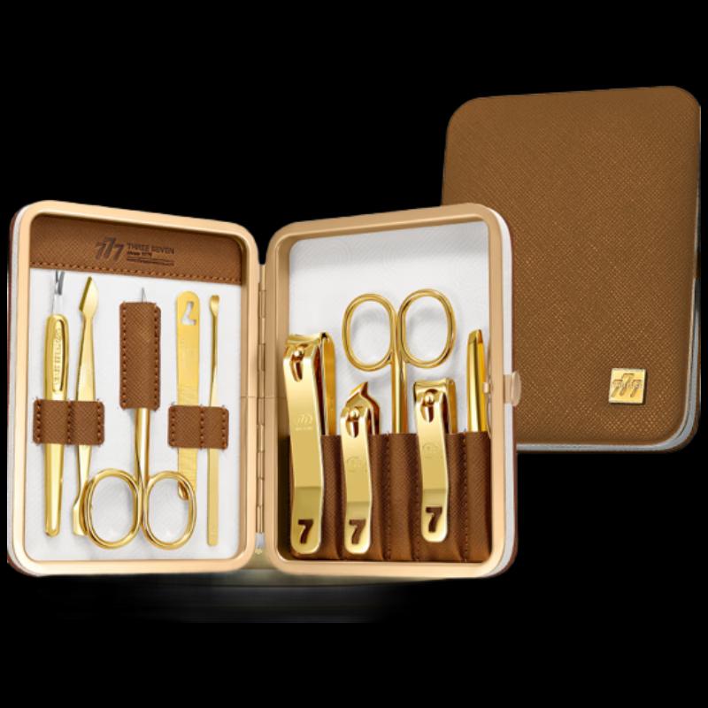 THREE SEVEN 10-Piece Gold-Plated Nail Care Kit