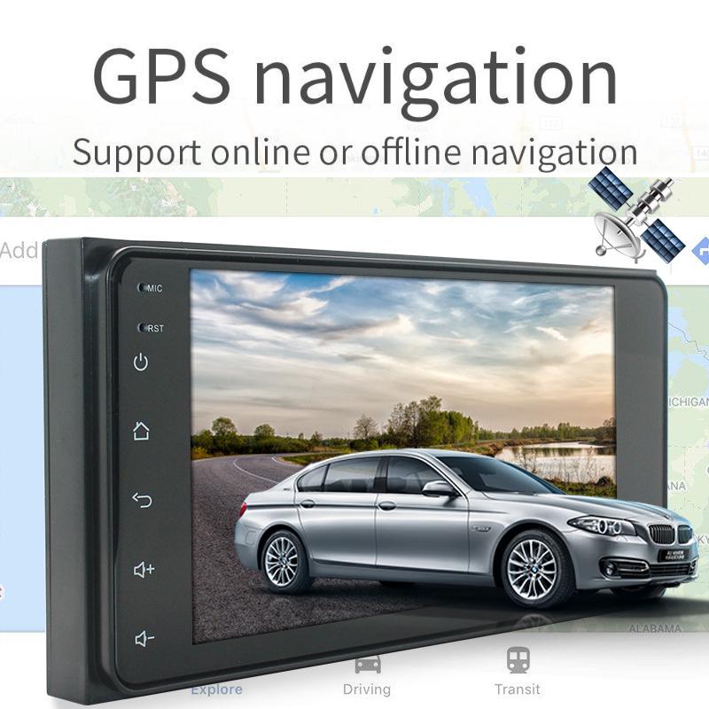 7-inch Universal Android GPS with Reversing Camera & 2.5D Tempered Glass Screen for Corolla