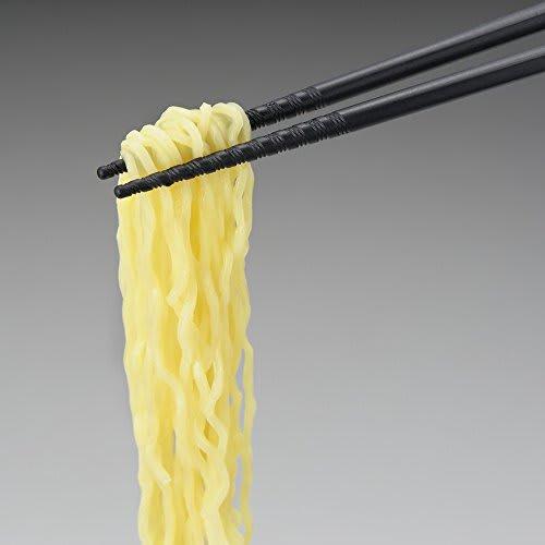 Akebono Sangyo Tornado Chopsticks, Black, 22.5cm, Made In Japan, Commercial Use, with Spiral Grooves At the Tip for a Secure, Non-Slip Grip, PM-377
