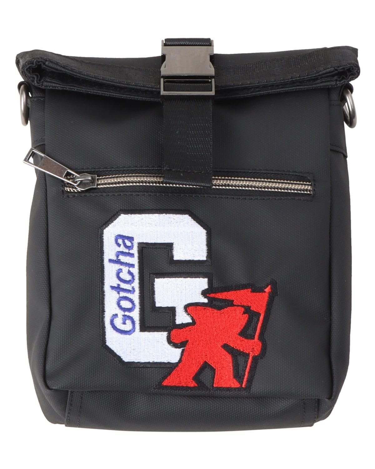 

GATCHA Patch Mini Shoulder Bag for Men and F Women, Surfing, Casual, Spring/Summer, 252G8507, Black, чорний
