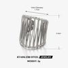 Stainless Steel Wide Ring Exaggerated Heavy Lines Personalized Hollow Hip-Hop Opening Adjustable Waterproof Ring Women's Jewelry