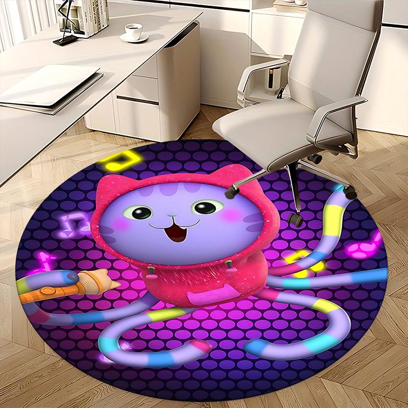 Colorful Octopus Chair Mat - Round Carpet for Home Decor, Office Use, Living Room, Bedroom, Gift Idea0499b
