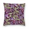Atemberaubende Lebendige Florale Quadratische Kissenhülle Polyester Leinen Samt Kreative Reißverschluss Dekoration Kissenbezug Zimmer Kissenbezug