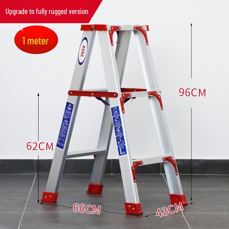 Утолщенная алюминиевая телескопическая А-образная лестница Wangjin: Многофункциональный, Портативный, Бытовое и Инженерное Использование в Помещении