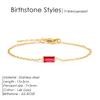 eManco Personalized Minimalist Birthstone Bracelet Stainless Steel PVD Gold Color Women's Birthday Gifts Daily Wear Celebrations