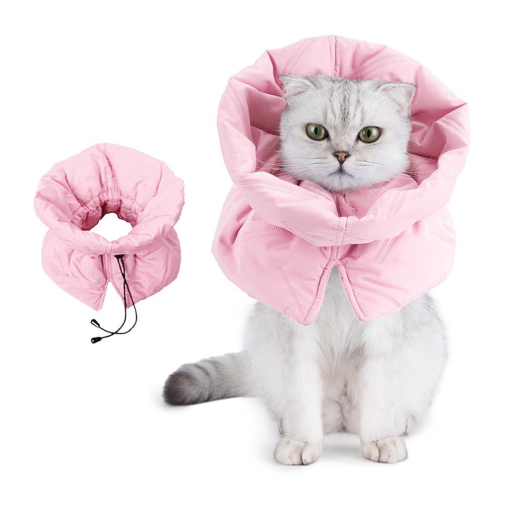 Anti Licking Scarf Sterilization Cats Ring Pets Warmth Head Cover Cat Anti-Bite Adjustable Pet Cone Elizabethan Collar