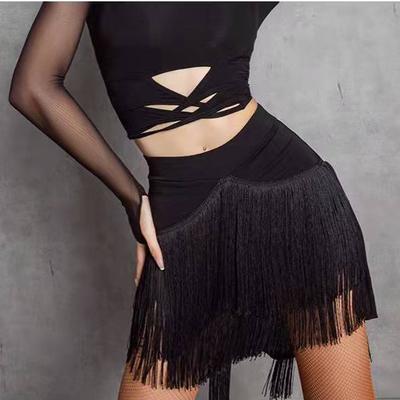 Latin Dans Etek Elbise Sahne Kadın Samba Kıyafetler Parti Performansı Uygulama Seksi Topu Etekler Giymek