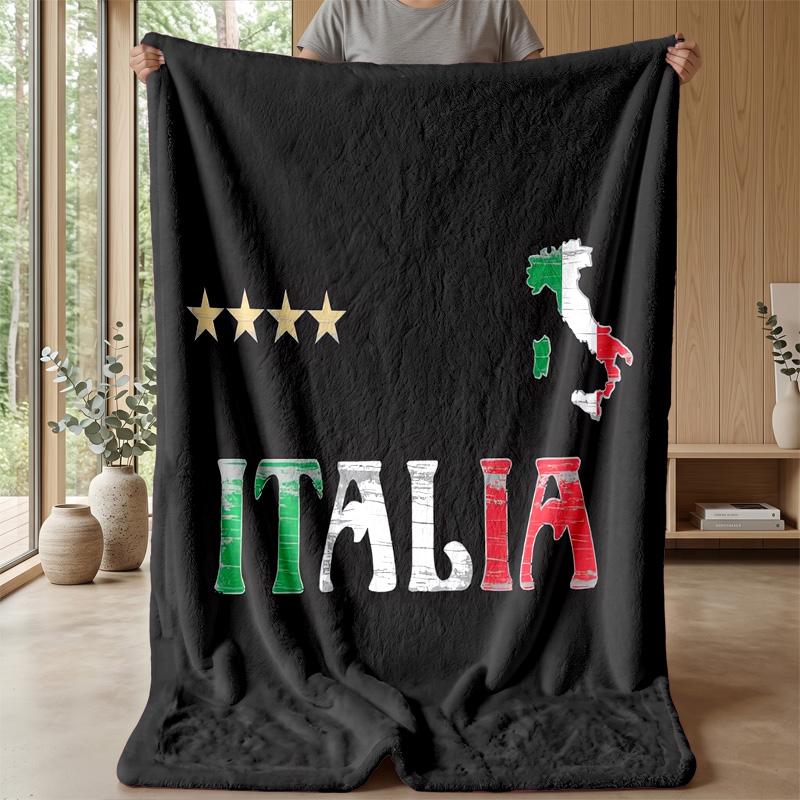 Italy Theme blanket Soft Flannel Blanket Plush Throw Blanket Cozy Sofa Bed Blanket for Home Decor
