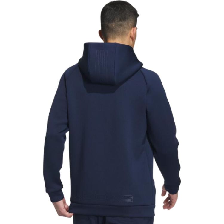adidas Einfarbig mit Buchstabenstickerei Kapuzen-Freizeit-Langarm-Sweatshirt Herren sweatshirt Marineblau HY0972