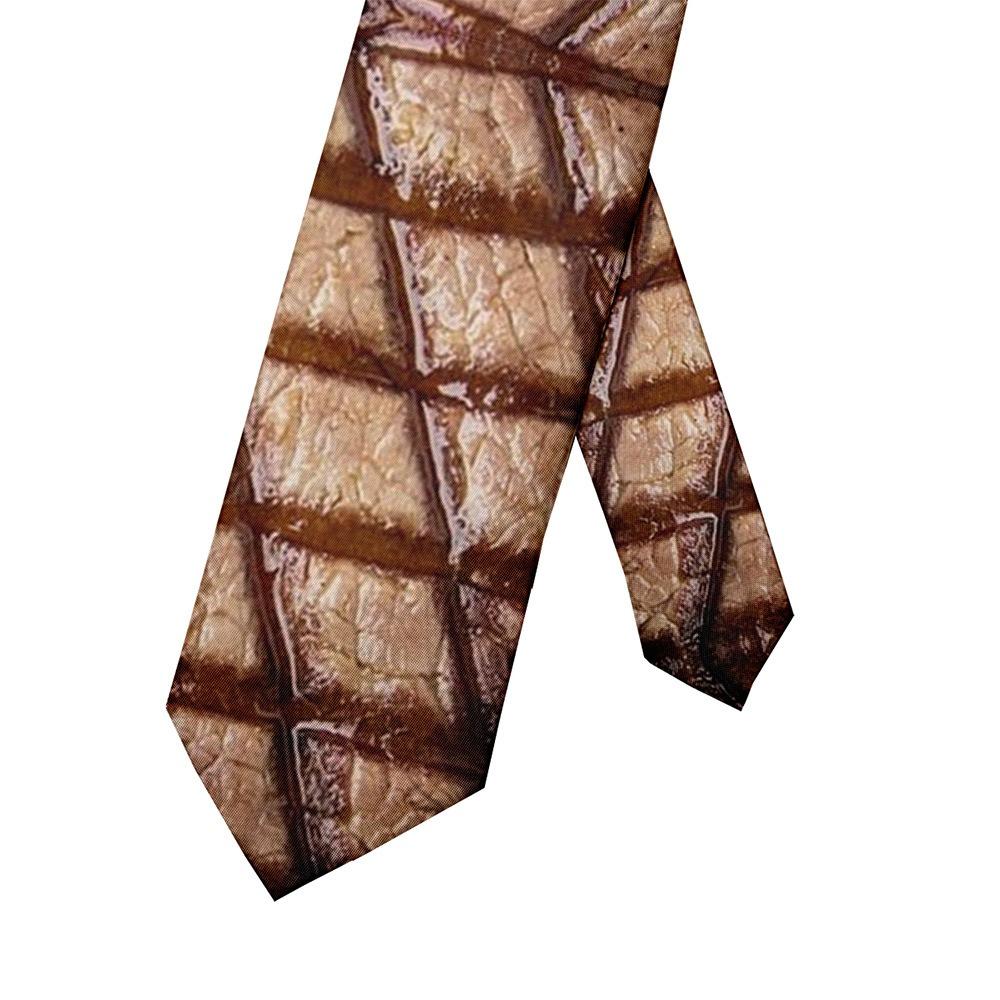 Adjustable Hot Food Printing Tie 8cm Steak Food Printing Men Necktie Suit Accessories