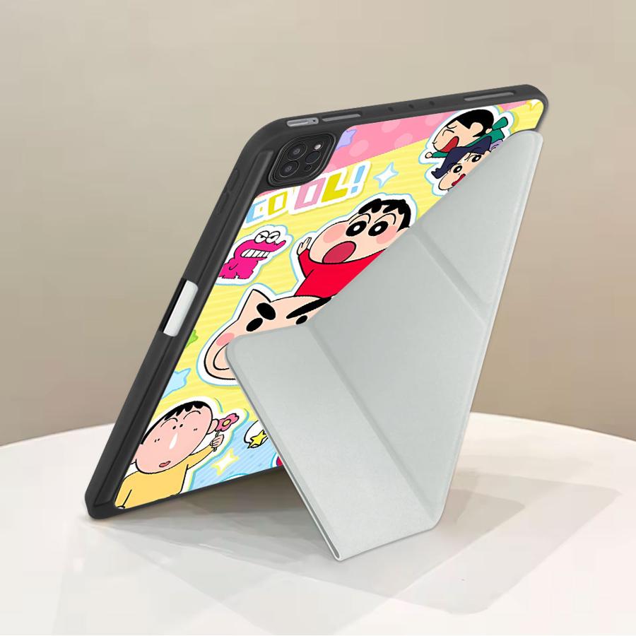 Cra-yons Shin-chans Anime Holder Cover Tablet Case For iPad Air 4 5 M3 M2 1 2 M4 11inch Pro 2025 Pro 11th 10th 9th 8th 7th