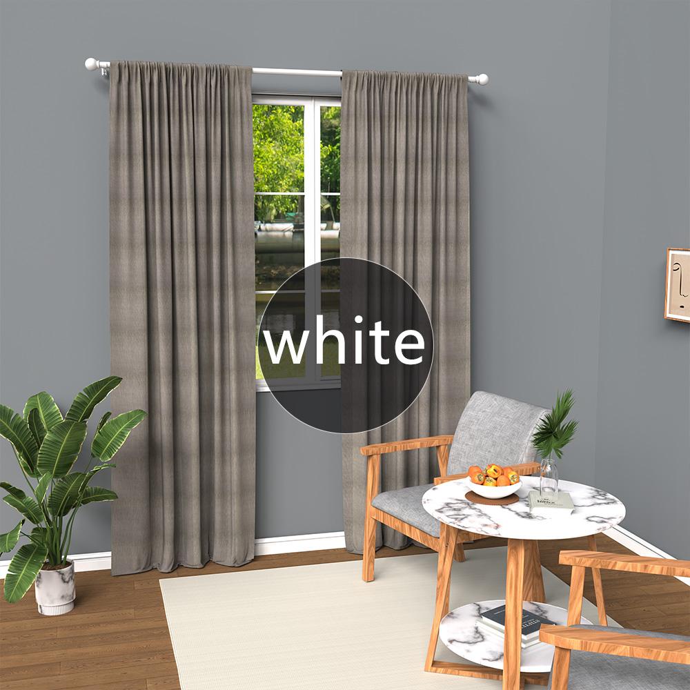 Universelles Gardinenstangen-Set, 45 Zoll - 147 Zoll . Robuster Teleskopstiel, Geeignet für große Fenster. Spleißdesign.