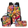 3-in-1 One Piece Backpack Set for Boys Girls Age 6-10, Light Weight School Kit with Front Pocket with Lunch Bag and Pencil Case