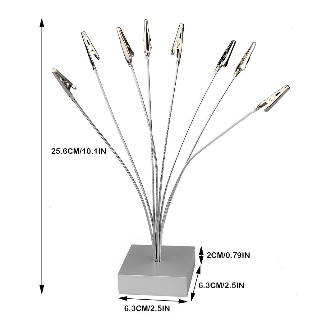 Silberner Sockel Foto-Klammern Halter Tischnummer Klemmen Heim Büro Schreibtisch Papier Organizer Baumstil Hochzeitsfotos