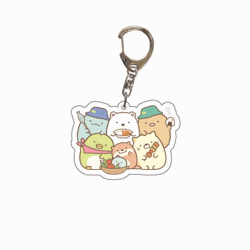Acrylic Keychain: Japanese San-X Corner Creatures Anime Pendant for Backpack