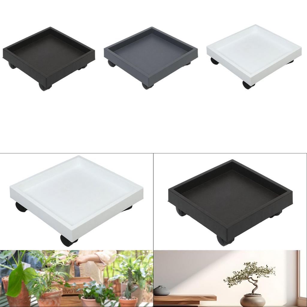 Pot Caddy with Wheels Planter Trolley Yard Potted Trees Rolling Plant Stand