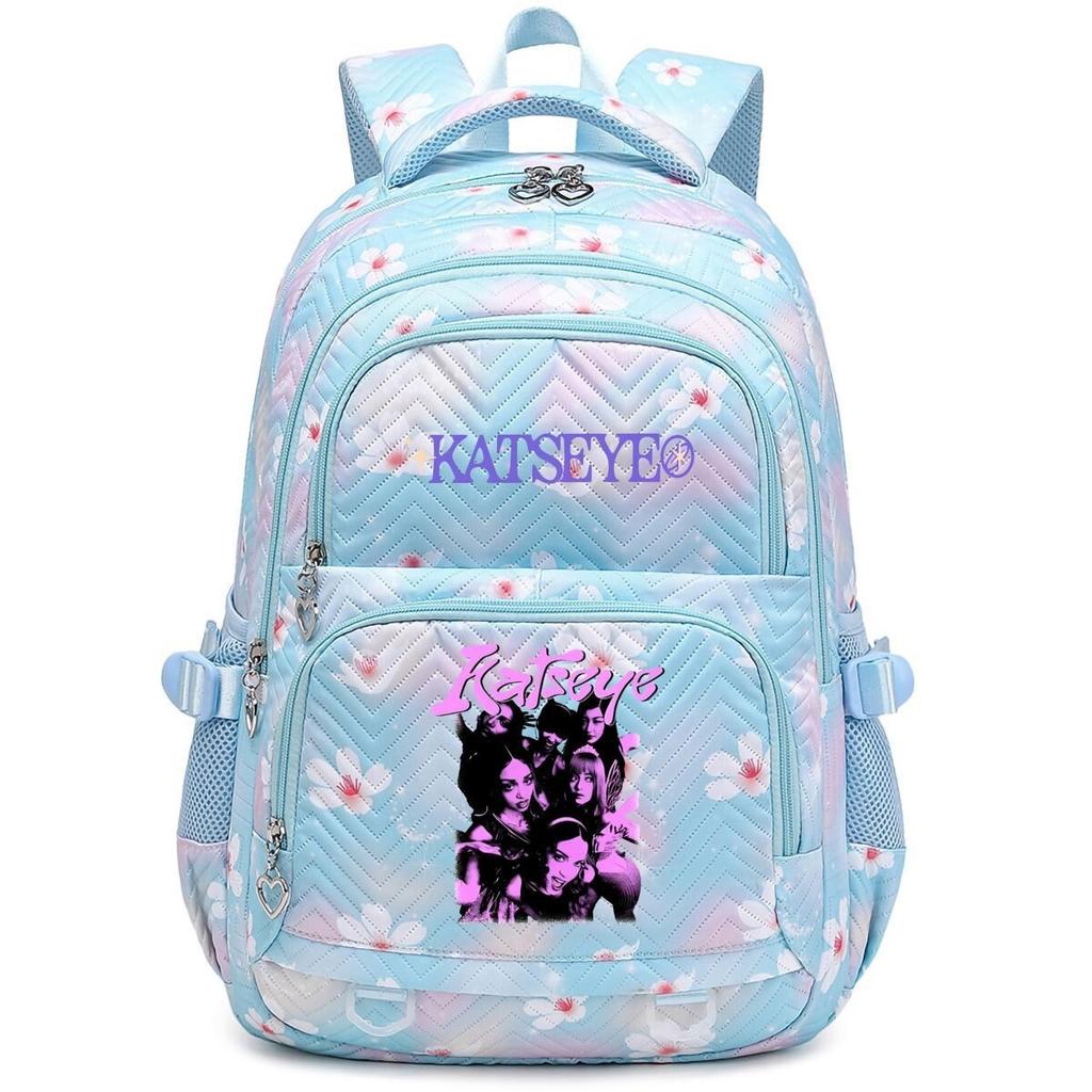 Mochila con Estampado de Ojo de Gato, Bolso Escolar Dulce y Fresco de Gran Capacidad para Estudiantes de Secundaria