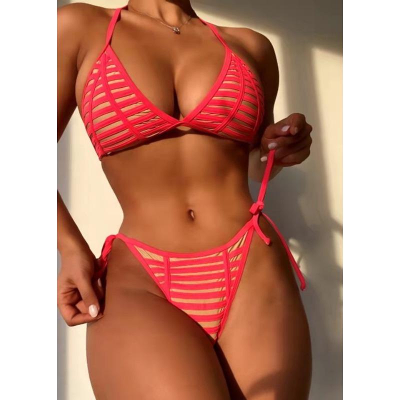 Push Up Split Bikini Watermelon Red Sexy Bikini Swimsuit Sweet and Sexy
