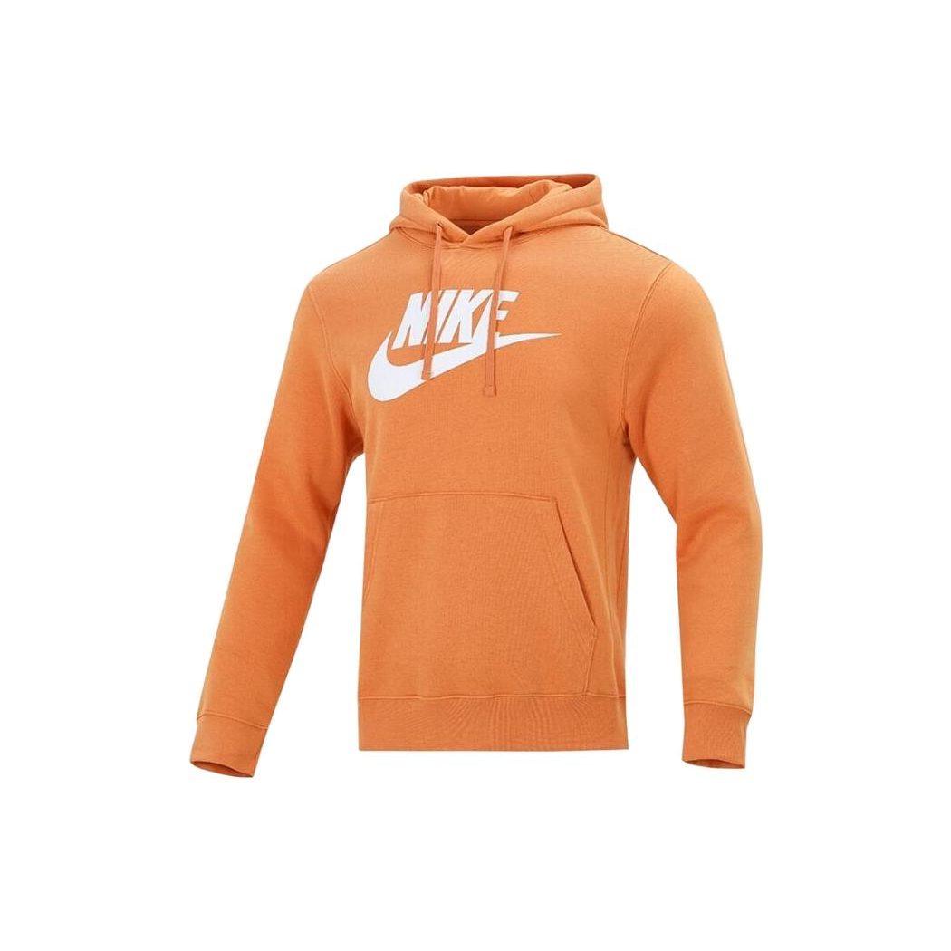 Nike Sweatshirts Men`s Orange Hooded Thickened