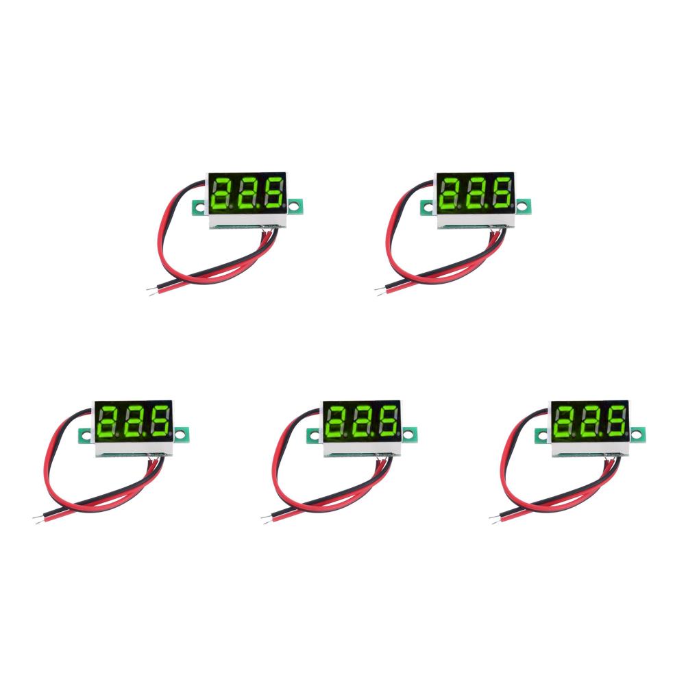 

T0# 0.36 Inch LED Digital Mini Voltmeter DC 4.5V-30V Volt Meter Gauge 2 Wires(Gr