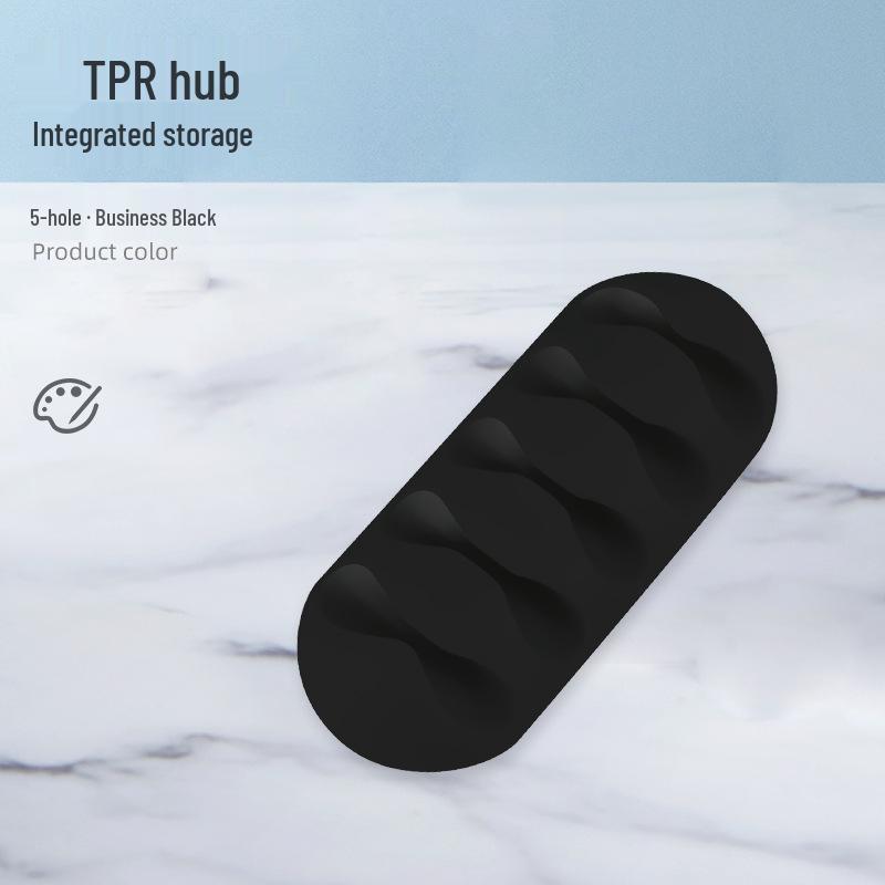 Multi-Hole Self-Adhesive Cable Organizer and Power Cord Holder