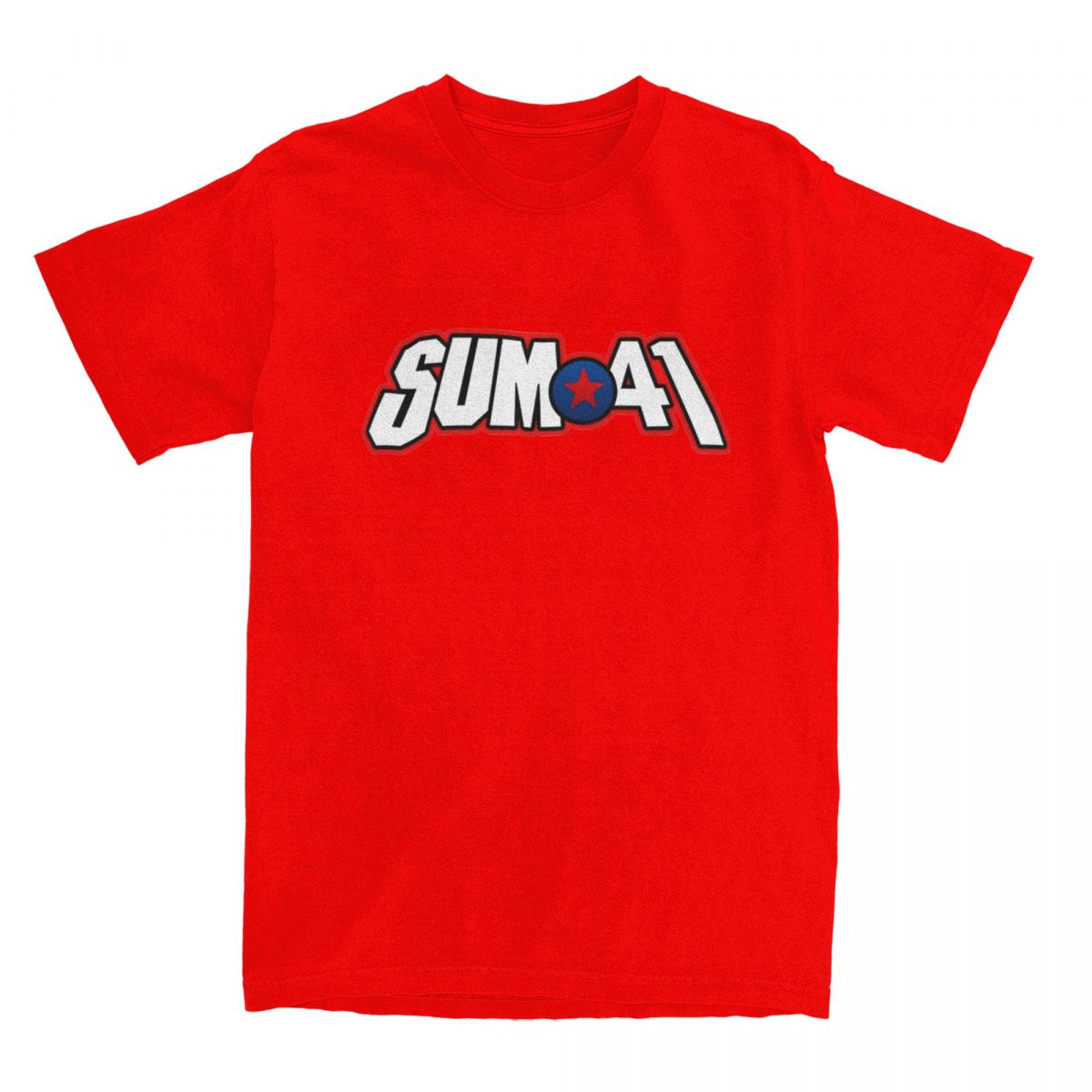 Мужские футболки группы Sum 41 Канадская рок-группа 100% хлопок Летние футболки с коротким рукавом Круглый вырез Повседневные футболки Большие размеры S