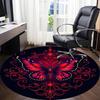 1pc Butterfly Artwork Chair Carpet for Office, Round Non Slip Durable Large Size Office Carpet, Suitable for Office
