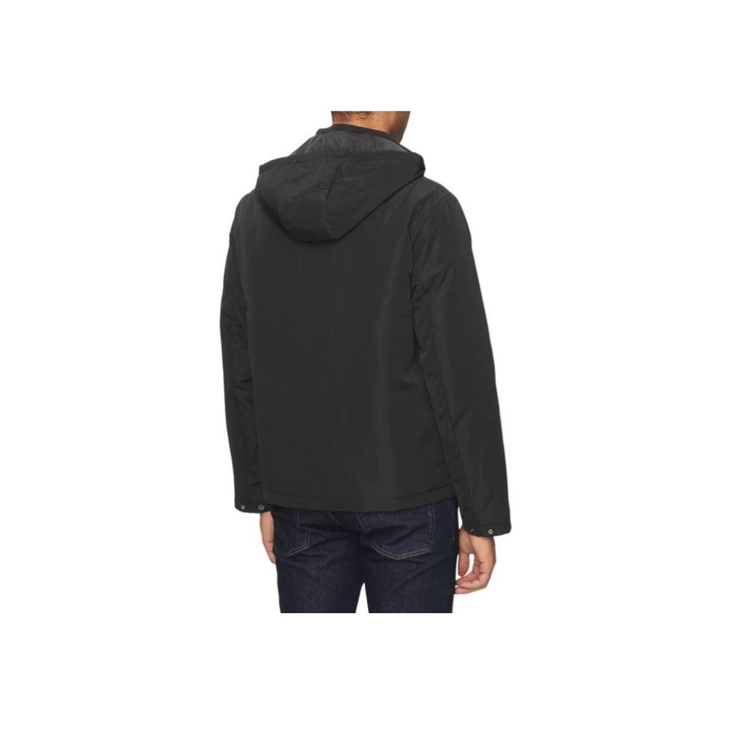 Calvin Klein Solid Logo Letter Print Hooded Long Sleeve Jacket Men jackets Black K10K113005-BEH