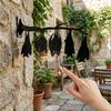 with Bell Inverted Branch Bat Wind Chime Spooky Hanging Door Bell Halloween Wind Chime  Garden
