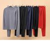 Unisex Lambswool Underwear Set with Fleece Lining & Thick Fabric for Autumn/Winter.