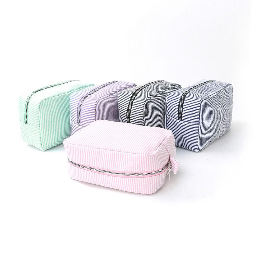 Durable Polyester Cotton Storage Bag 10 Colors Large Capacity Makeup Train Cases Lipstick Organizer Women Girls