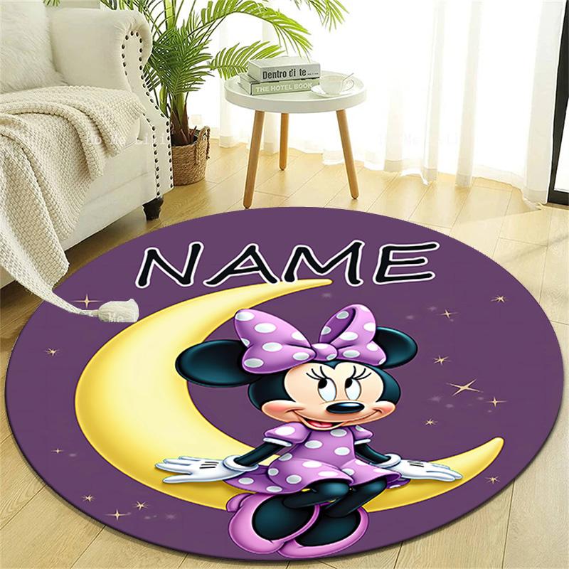 Personalized M-Minnie Round Chair Office Rug - Perfect for Mat, Office Chair & More - Ideal Gift for Birthdays and Holidays