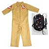 Kids Children Ghostbuster Costume with Protons Pack Accessory Ghostbuster Jumpsuit for Halloween Cosplay Party