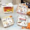 50/100 Stück Verdickte und Fettabweisende Burger-Verpackungsbox Einweg-Burgerbox Lebensmittelqualität Fast Food Take-Out-Boxen