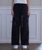 ROSEFRANTZ Satin Ribbon Cargo Pants [Black]