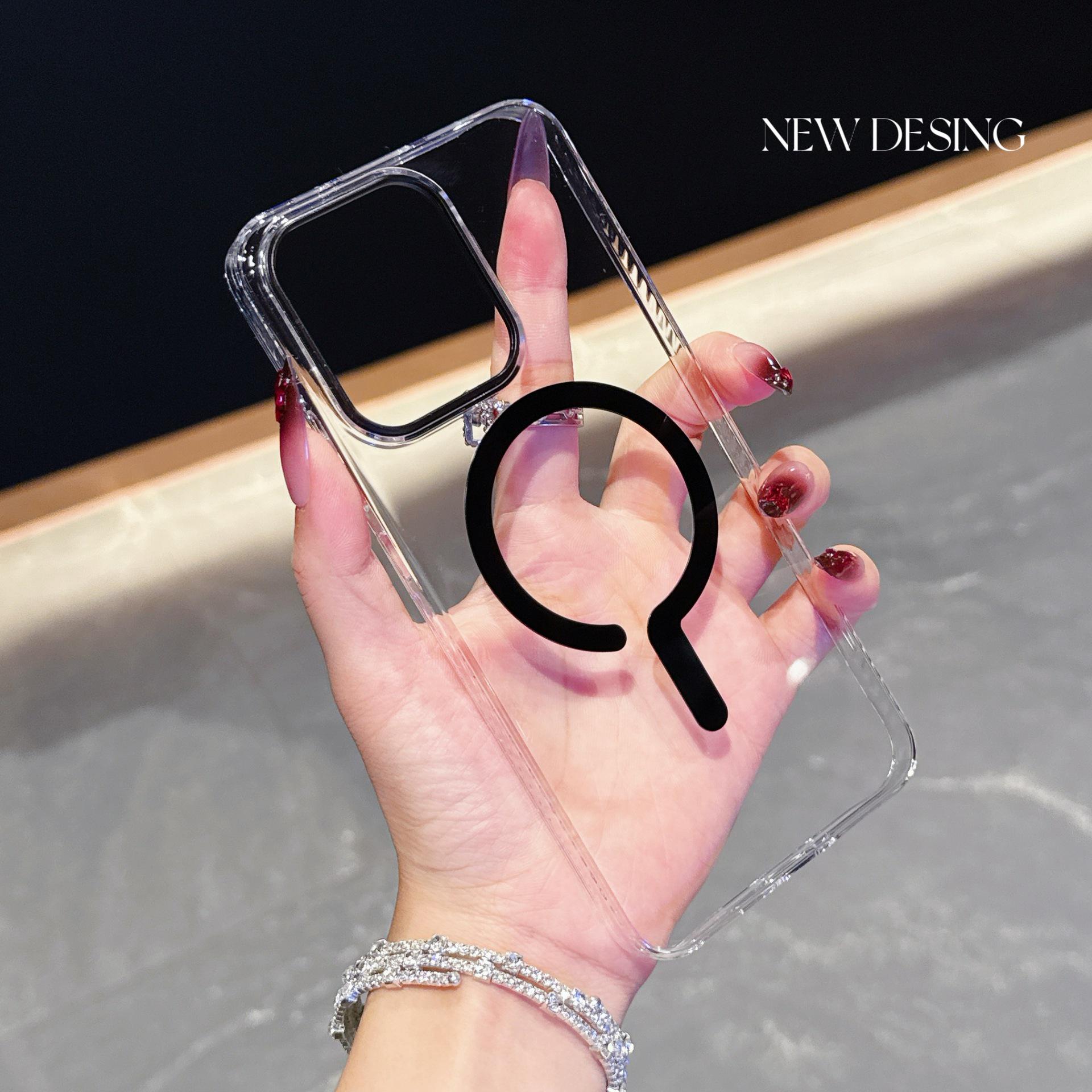 Reno14Pro Clear Phone Case with Unique Question Mark Design & Magnetic Drop-Proof Protection OPPO Reno14