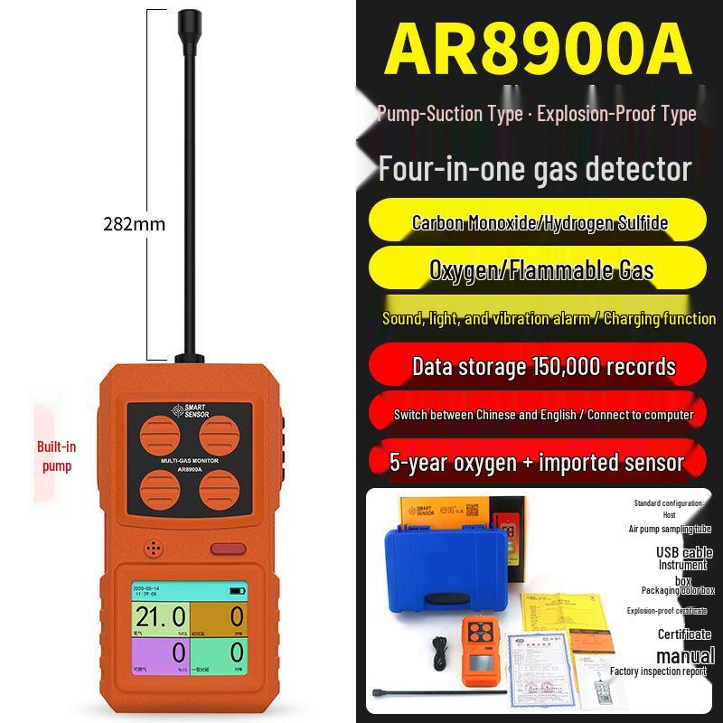 SMART-SENSOR Xima AR8900S Portable 4-in-1 Gas Detector