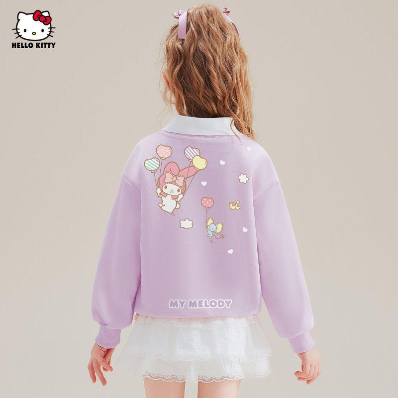 Girl Melody Style Print Sweatshirt 2025 New Arrival Casual Western Style Teenager Clothing Spring Clothing Top Kids Fashion Clothes