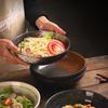 8-inch Ceramic Noodle Dish  Lamian Noodles Bowl Restaurant Noodle Tableware Household Noodle Soup Baked Rice Fruit Salad Plate.
