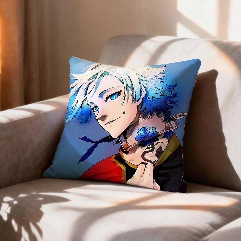 Blue Lock Anime MMichael KKaiser Pillow Case Pattern Printed Pillowcase For Living Room Sofa Cushion Cover