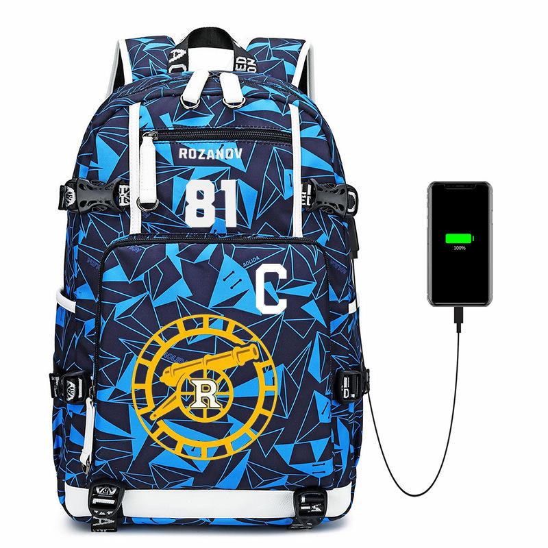 Large Capacity Schoolbag with Shoulder Strap; Student Three-piece Pencil Case Set