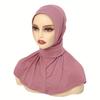 Stretchy Breathable Hijab Snap Closure Hijab for Women Moisture-Wicking All-Season Full Coverage Headscarf,Hijab for Ramadan, Sports & Casual Wear