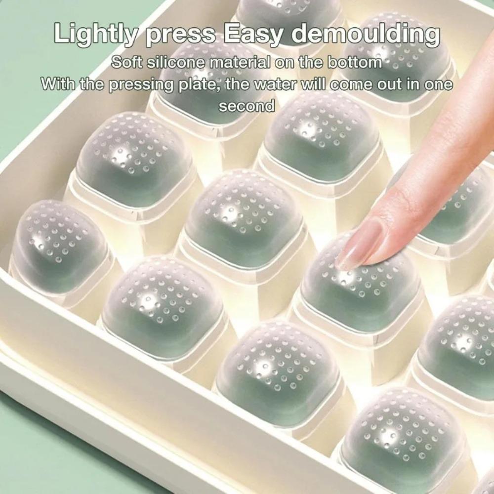 28/56 Grid Large Capacity Silicone Ice Cube Tray Press-Type with Lid Mold Ice Mould Box for Bar Gadget Kitchen Accessories